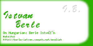 istvan berle business card